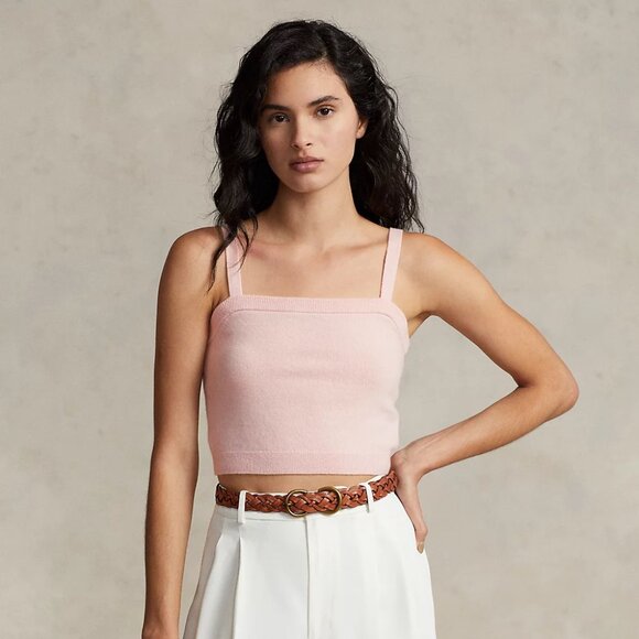 Polo by Ralph Lauren Cashmere Straight Neck Tank Top in Pink  New with tags, nev - Picture 1 of 6